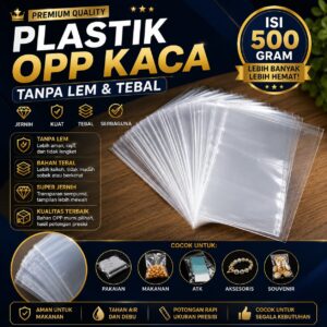 PLASTIK OPP KACA OPP TANPA LEM