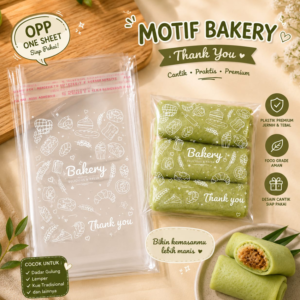 Plastik Opp one Sheet Motif Bakery Thank you